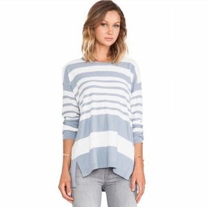 VINCE 100% Cotton Striped Sweater